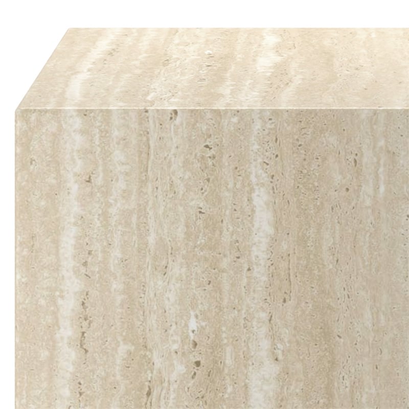 Inspire Contemporary ECC Concrete Square Accent Table - Travertine