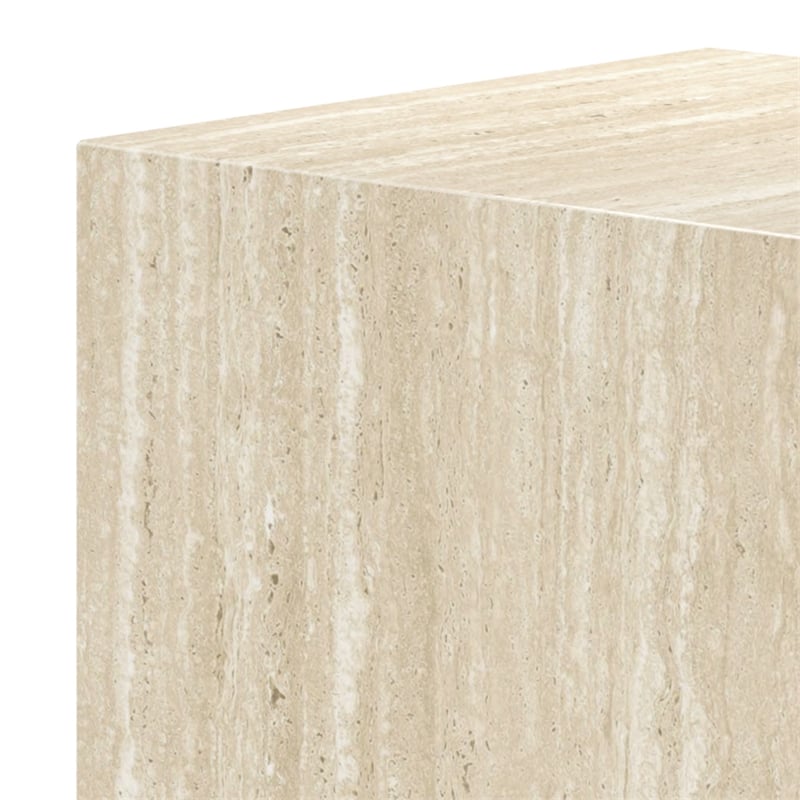 Inspire Contemporary ECC Concrete Square Accent Table - Travertine