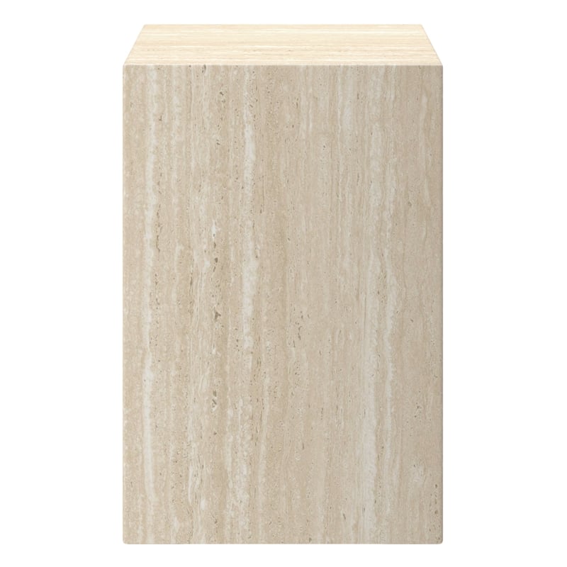 Inspire Contemporary ECC Concrete Square Accent Table - Travertine