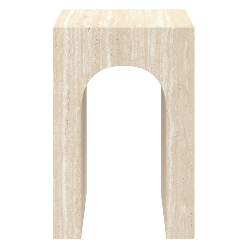 Inspire Contemporary ECC Concrete Square Accent Table - Travertine