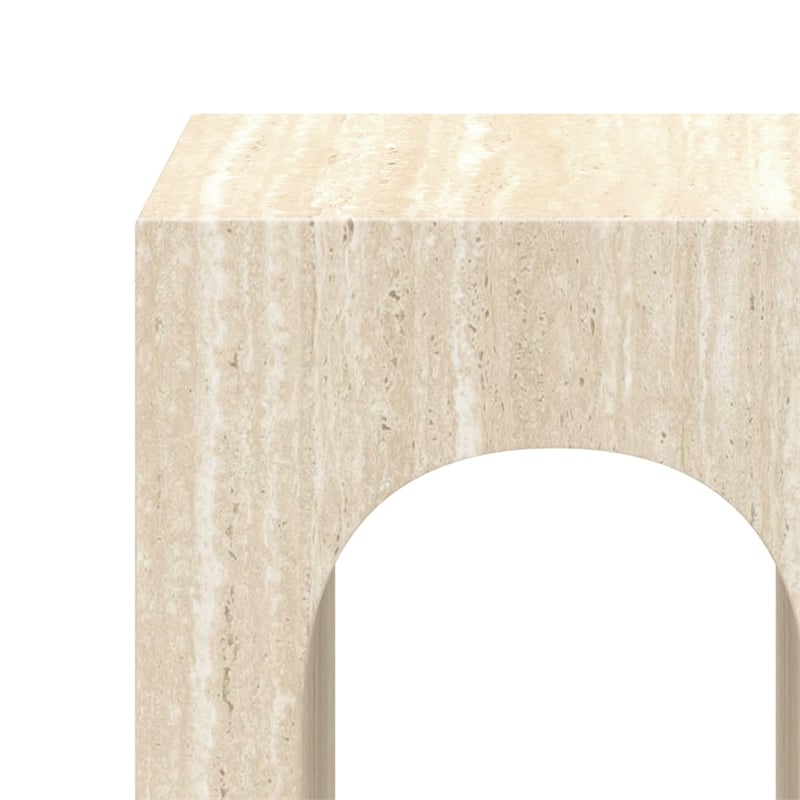 Inspire Contemporary ECC Concrete Square Accent Table - Travertine