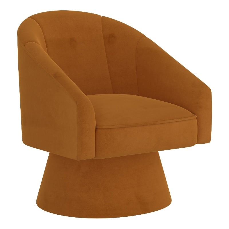 Inspire Modern Velvet Accent Chair - Tan