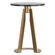 Inspire Modern Industrial Marble & Brass Accent Table - Black & Aged Gold
