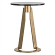 Inspire Modern Industrial Marble & Brass Accent Table - Black & Aged Gold