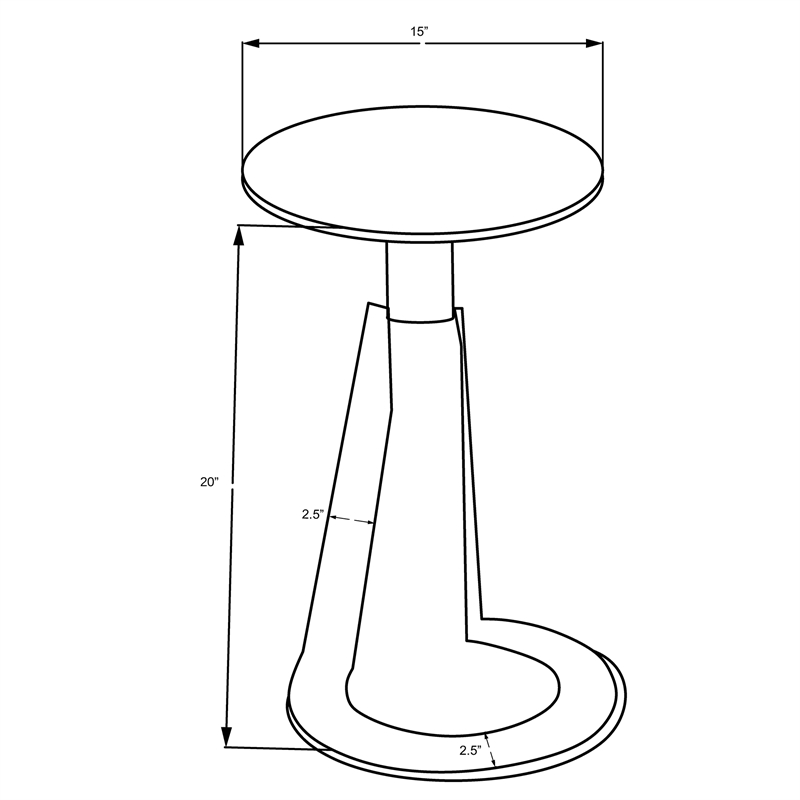 Inspire Modern Industrial Marble & Brass Accent Table - Black & Aged Gold
