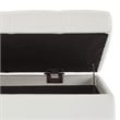 Modern Faux Leather Rectangular Storage Ottoman Bench White