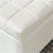 Modern Faux Leather Rectangular Storage Ottoman Bench White
