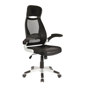 whi figo adjustable/swivel faux leather upholstered gaming office chair in black