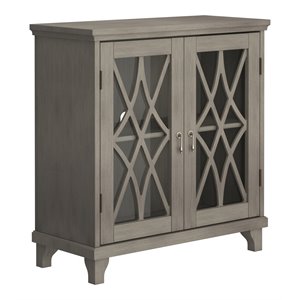 whi jasper modern mdf wood/tempered glass cabinet in antique gray/clear