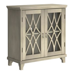 whi jasper modern mdf wood/tempered glass cabinet in antique beige/clear