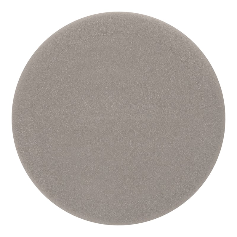 WHI Modern Fabric Round Storage Ottoman Grey Natural