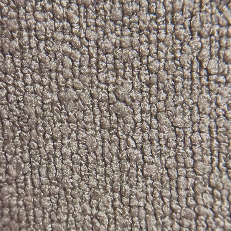 WHI Modern Fabric Round Storage Ottoman Grey Natural