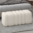 WHI Contemporary Boucle Fabric Large Ottoman Bench Ivory