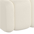 WHI Contemporary Boucle Fabric Large Ottoman Bench Ivory