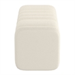 WHI Contemporary Boucle Fabric Large Ottoman Bench Ivory