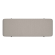 WHI Modern Fabric Metal Storage Ottoman Bench Grey Black