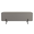 WHI Modern Fabric Metal Storage Ottoman Bench Grey Black