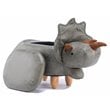 Home 2 Office Dean The Dinosaur Fabric Storage Ottoman/Stool in Gray/Natural