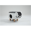 Home 2 Office Cat Condo Fabric Pet House Ottoman in Multi-Color