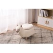 Home 2 Office Llama Animal Solid Wood & Fabric Storage Ottoman in Beige/White