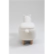 Home 2 Office Llama Animal Solid Wood & Fabric Storage Ottoman in Beige/White