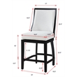 Katherine 24in Swivel Barstool - Black
