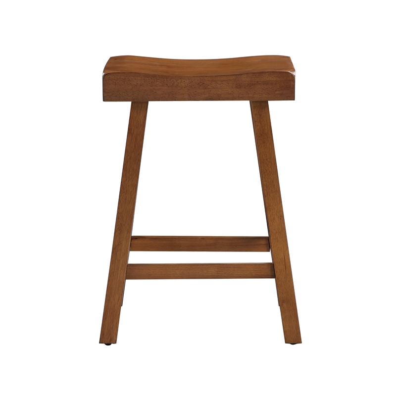 Jackson 24in Saddle Barstool - Medium Oak finish
