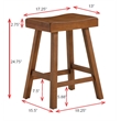 Jackson 24in Saddle Barstool - Medium Oak finish