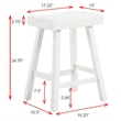 Jackson 24in Saddle Barstool -White