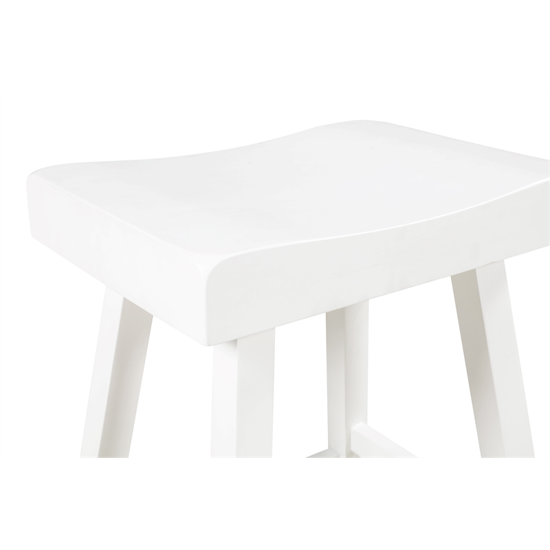 Jackson 24in Saddle Barstool -White