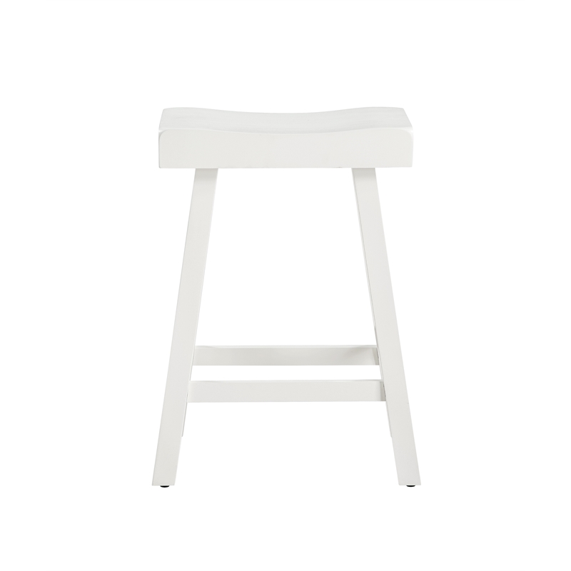 Jackson 24in Saddle Barstool -White