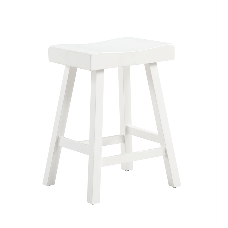 Jackson 24in Saddle Barstool -White