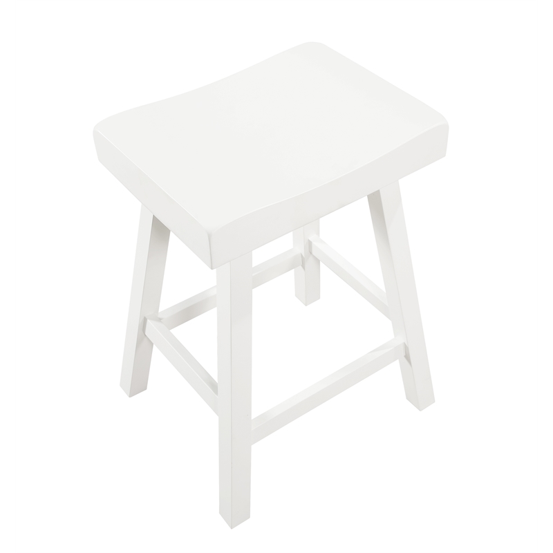 Jackson 24in Saddle Barstool -White
