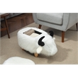 Home 2 Office Harry the Cow Storage Ottoman - White fur