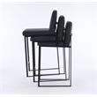 Home 2 Office London Stackable Barstool set of 3 Black Finish Stacking Modern