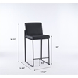 Home 2 Office London Stackable Barstool set of 3 Black Finish Stacking Modern