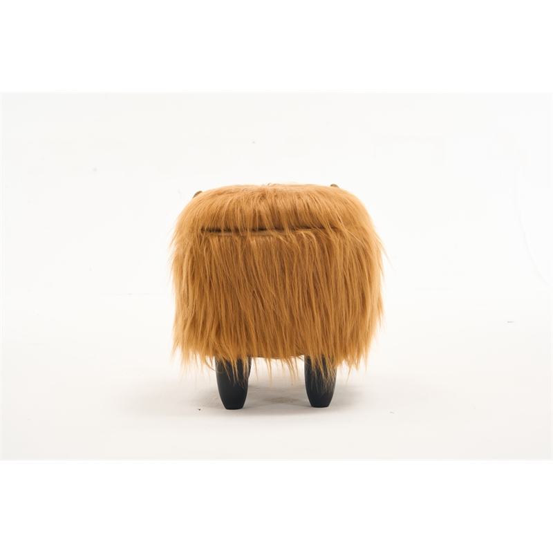 Home 2 Office Kids Highland Cow Animal Sorage Ottoman Stool