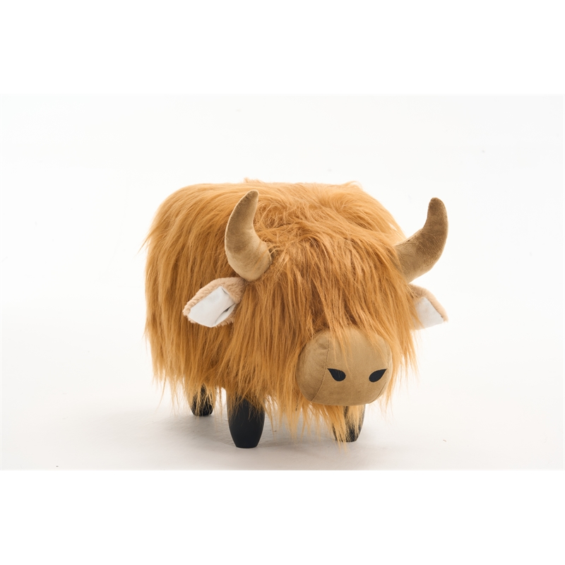 Home 2 Office Kids Highland Cow Animal Sorage Ottoman Stool