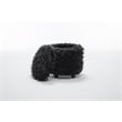 Home 2 Office Round Black Cow Fur Sorage Ottoman Stool