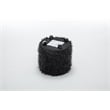 Home 2 Office Round Black Cow Fur Sorage Ottoman Stool