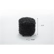 Home 2 Office Round Black Cow Fur Sorage Ottoman Stool