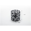 Home 2 Office Round Black and White Sorage Cow Print Storage Ottoman Stool