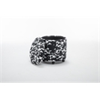 Home 2 Office Round Black and White Sorage Cow Print Storage Ottoman Stool
