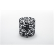 Home 2 Office Round Black and White Sorage Cow Print Storage Ottoman Stool
