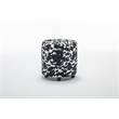 Home 2 Office Round Black and White Sorage Cow Print Storage Ottoman Stool