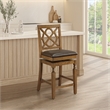 Home 2 Office 24in Walker Swivel Barstool in Medium Oak Finish