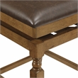 Home 2 Office 24in Walker Swivel Barstool in Medium Oak Finish