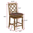 Home 2 Office 24in Walker Swivel Barstool in Medium Oak Finish