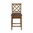 Home 2 Office 24in Walker Swivel Barstool in Medium Oak Finish