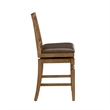 Home 2 Office 24in Walker Swivel Barstool in Medium Oak Finish